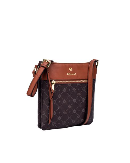 Sunstone Monogram Crossbody Bag - Tan