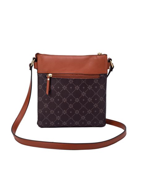 Sunstone Monogram Crossbody Bag - Tan
