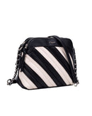 Celestine Colour Quilted Crossbody Bag - Black