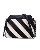 Celestine Colour Quilted Crossbody Bag - Black