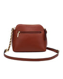 Celestine Colour Quilted Crossbody Bag - Tan