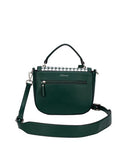 Pessa Houndstooth Saddle Bag - Green