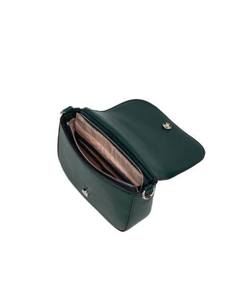 Pessa Houndstooth Saddle Bag - Green