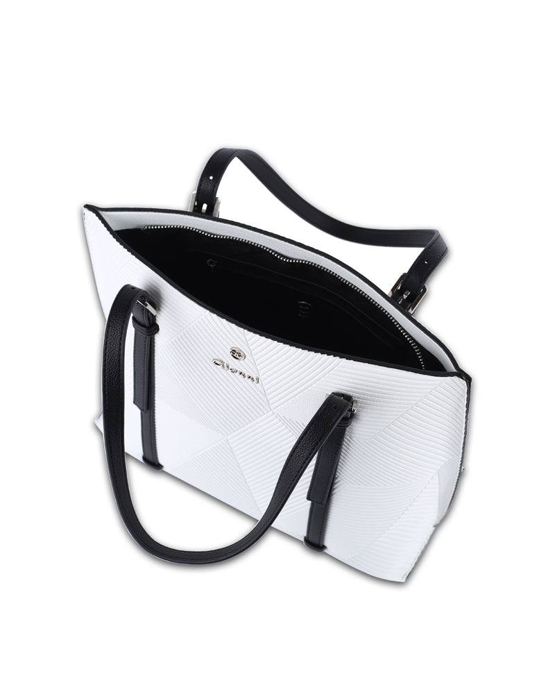 Gionni Sanibel Pressed Effect Tote - White