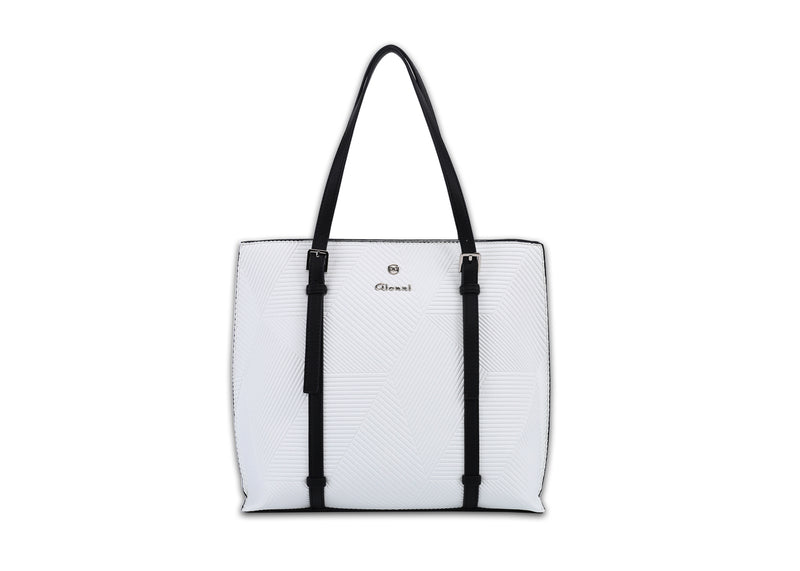 Gionni Sanibel Pressed Effect Tote - White