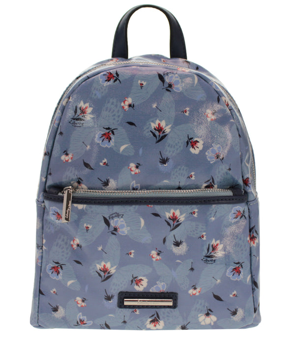 Thandi Floral Canvas Backpack - Blue