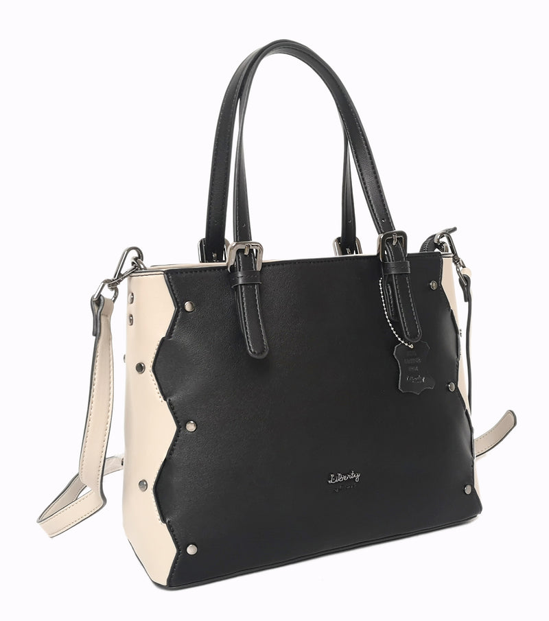Adjustable Straps Tote - Black
