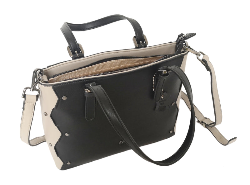 Adjustable Straps Tote - Black