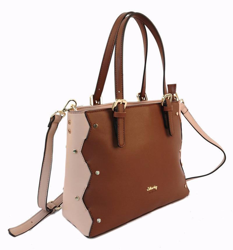 Adjustable Straps Tote - Brown