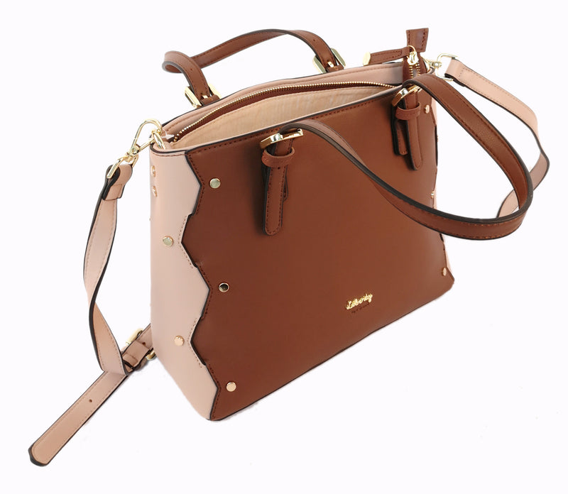 Adjustable Straps Tote - Brown