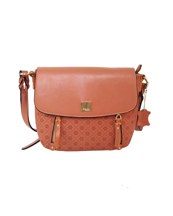 Valerian Flapover Crossbody - Peach