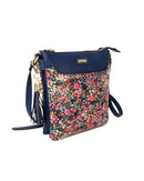 Lilac Coated Canvas Crossbody - Navy