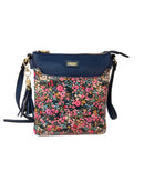 Lilac Coated Canvas Crossbody - Navy