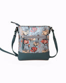 Tulip Coated Canvas Crossbody - Blue