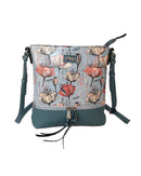 Tulip Coated Canvas Crossbody - Blue