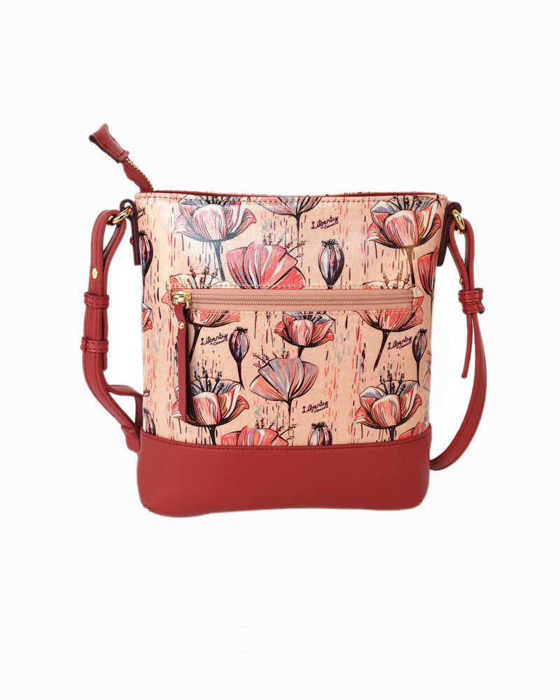Tulip Coated Canvas Crossbody - Pink
