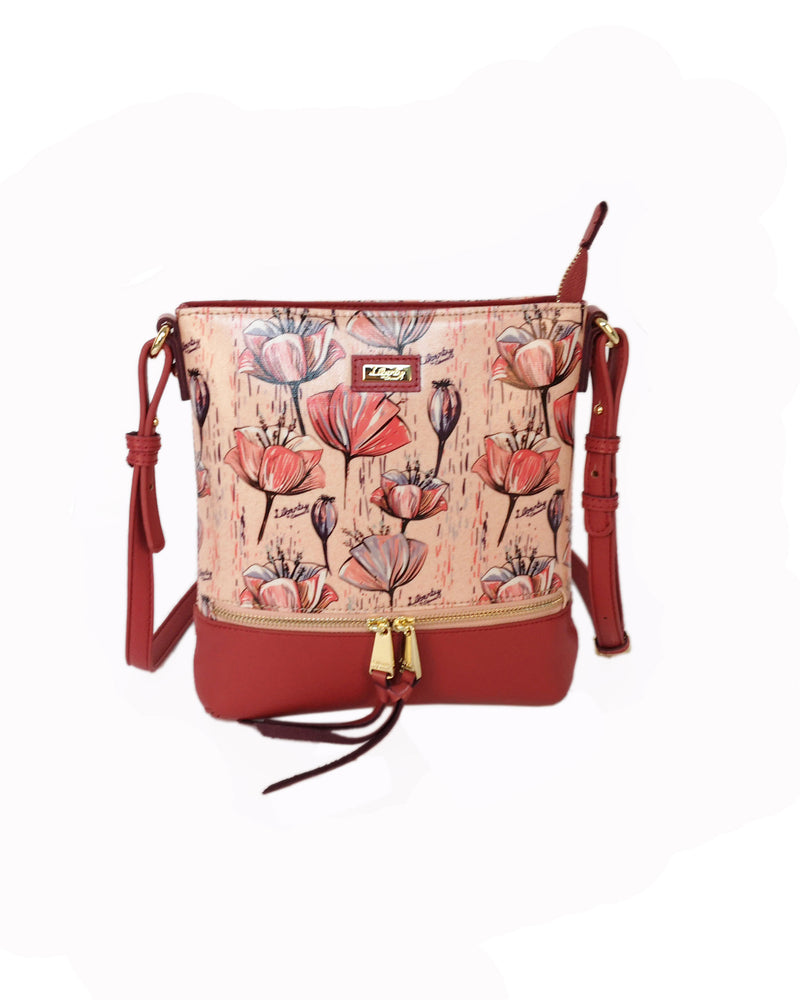 Tulip Coated Canvas Crossbody - Pink