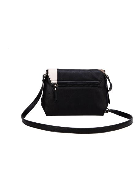 Sirin Colour Block Soft Flapover - Black