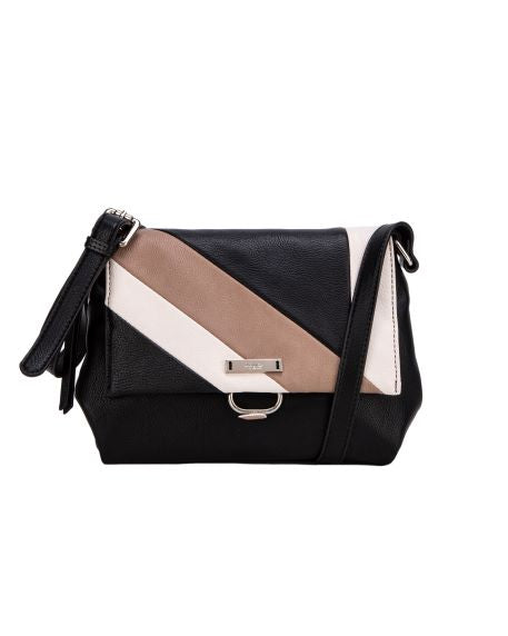 Sirin Colour Block Soft Flapover - Black