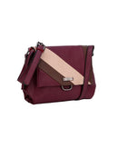 Sirin Colour Block Soft Flapover - Burgundy