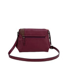 Sirin Colour Block Soft Flapover - Burgundy