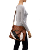 Sirin Double Handle Shoulder Bag - Tan