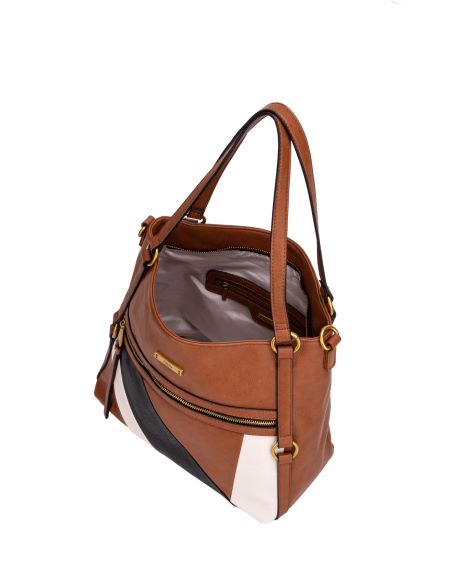 Sirin Double Handle Shoulder Bag - Tan