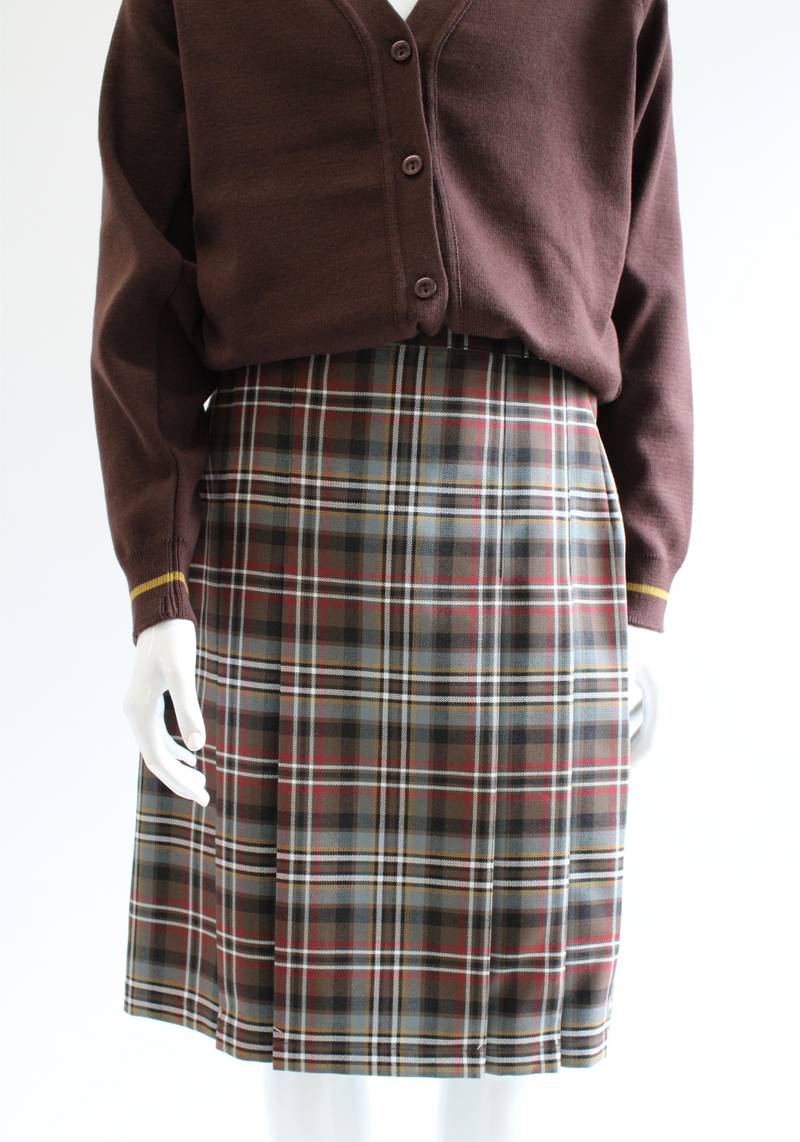 Tartan Skirt - Brown/cream