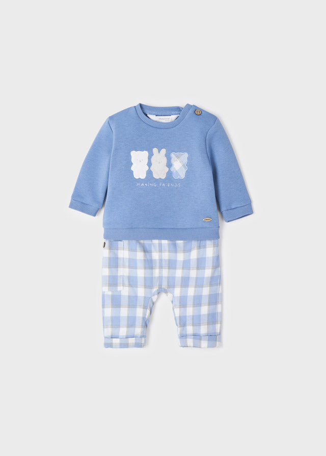Long Trousers & Pullover - Blue Ice