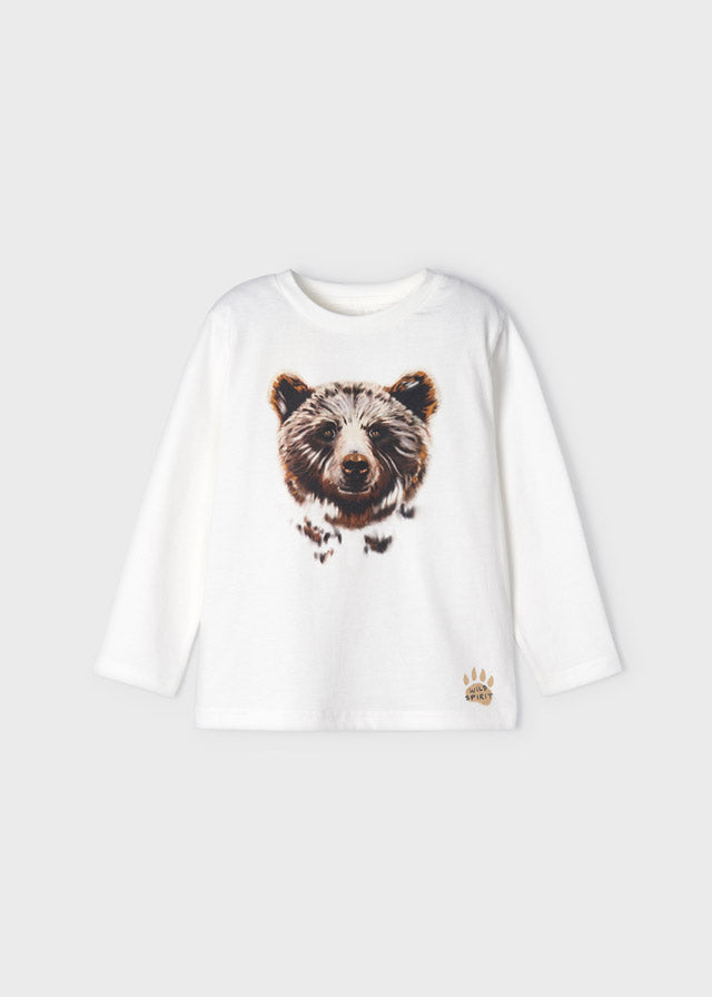 L/s Bear Shirt - Cream