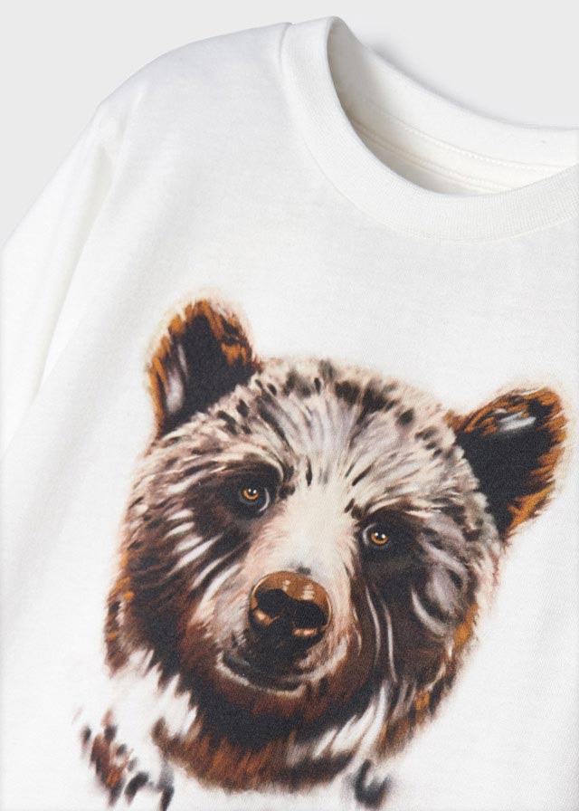 L/s Bear Shirt - Cream
