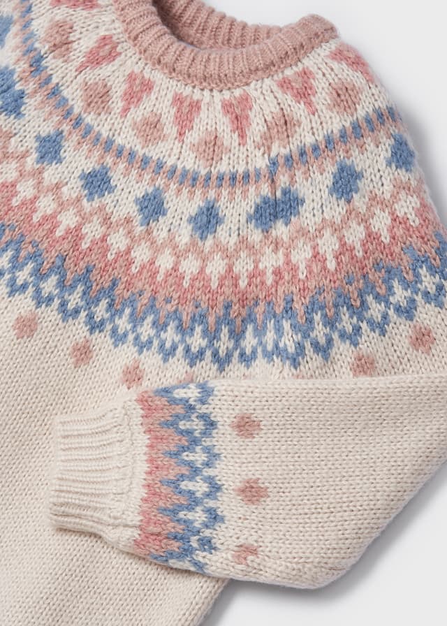 Jacquard Sweater - Beige