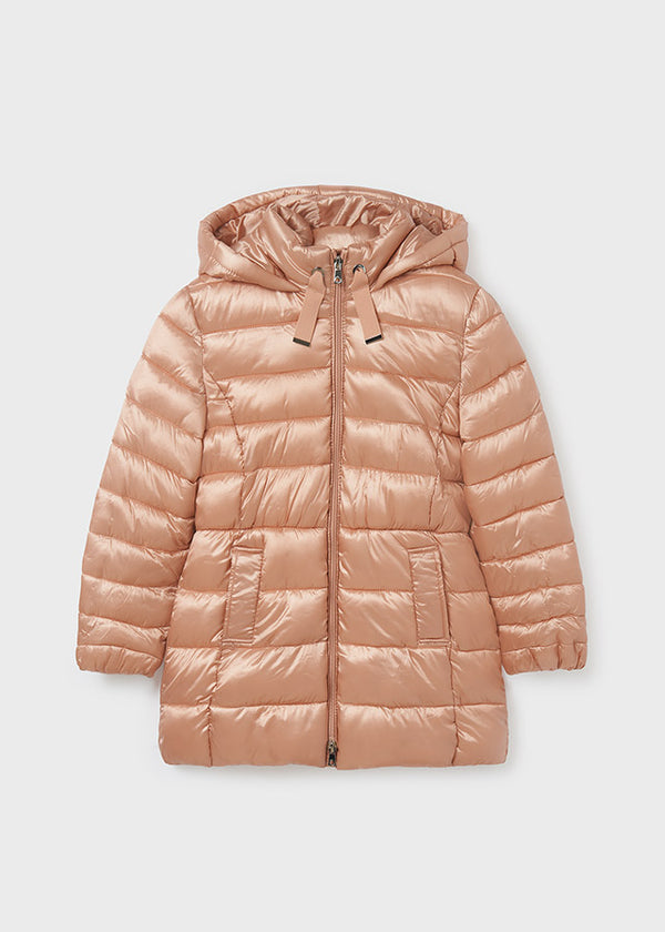 Padded Long Coat - Rose