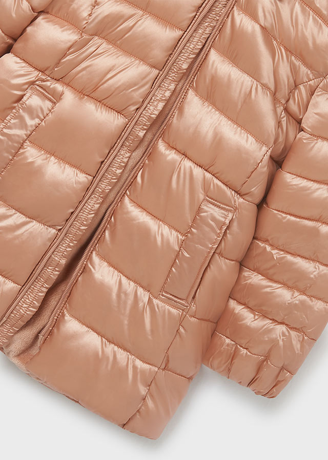 Padded Long Coat - Rose