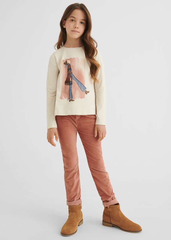 Corduroy Trousers - Nude