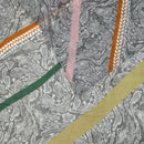 Snake Pleated Scarf - Grey