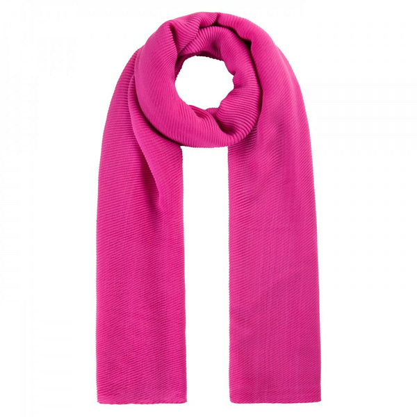Solid Pleated Scarf - Dark Pink