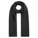Solid Pleated Scarf - Black