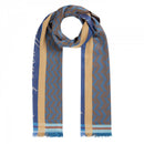 Love To Travel Jacquard Scarf - Dark Blue