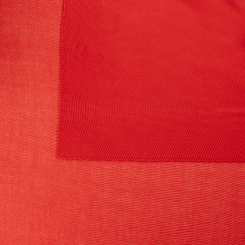 Solid Pleated Scarf - Red