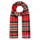Woven Checks Scarf - Red