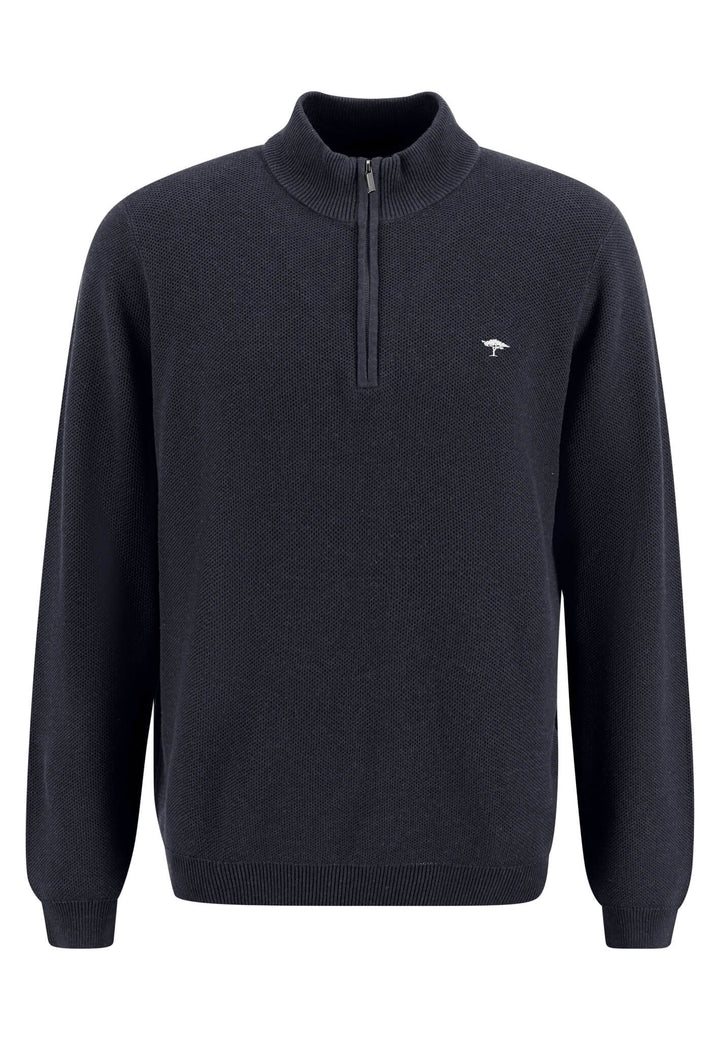 Troyer Zip Jumper - Navy