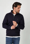 Troyer Zip Jumper - Navy