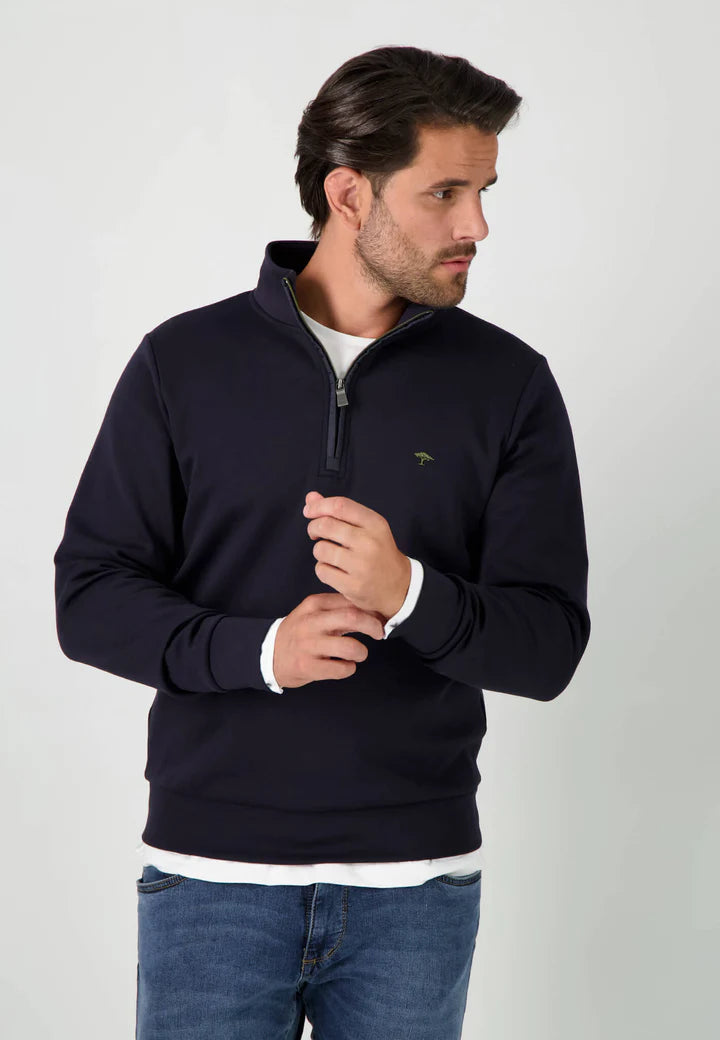 Troyer Zip Jumper - Navy