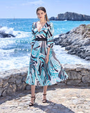 Belted Midi Dress - Multi