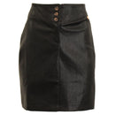Susan Leatherette Skirt - Black