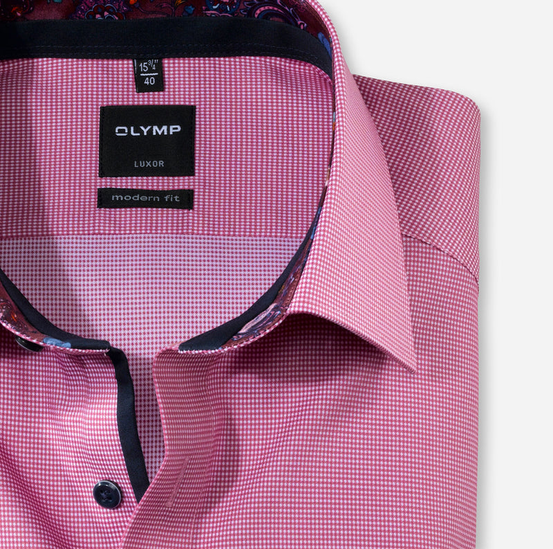 Luxor Modern Fit Shirt - Rosewood