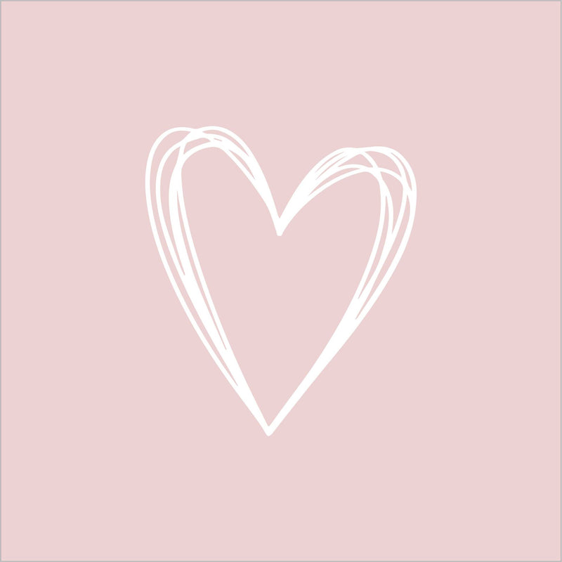 Pack of 20 Cocktail Napkins 25 x 25 - Pure Heart Rose