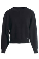 Plain Round Neck Jumper - Black