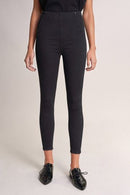 High Waisted Capri Jegging - Black